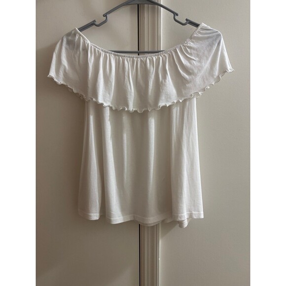 Fringe Off Shoulder White Blouse - Picture 4 of 10